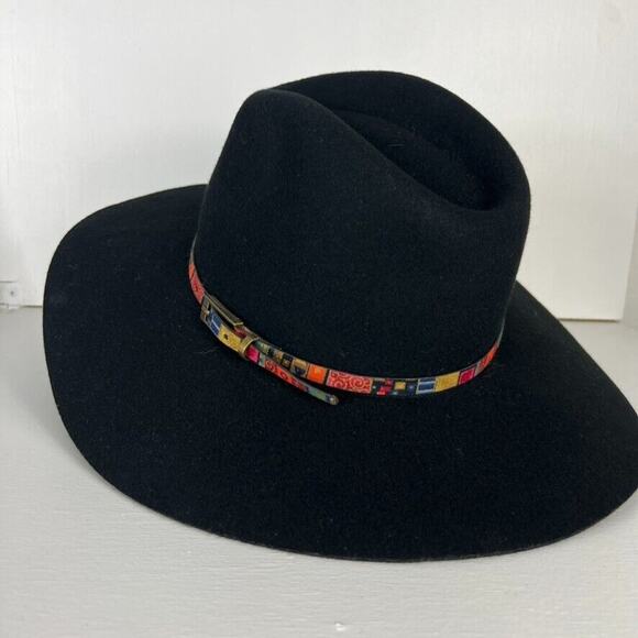 Adora Hat Felted Wool Womens Black Outdoor Hat One Size Boho - Picture 6 of 11